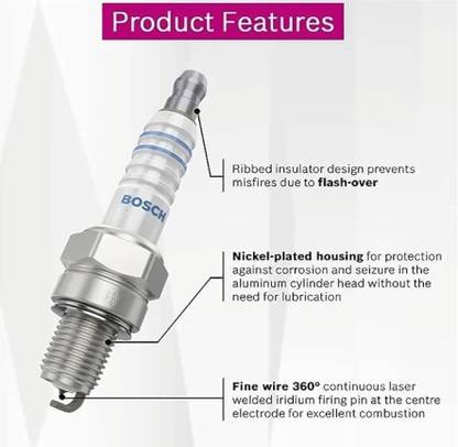 HTMBIKES UR4AC Ur4ac Single Platinum Spark Plugs