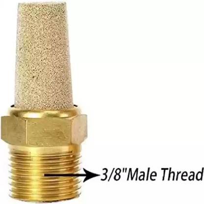 PADMAVATHI ENTERPRISES 3/8 Male Thread Air Pneumatic Mufflers - Pack Of 2 Copper Spark Plugs