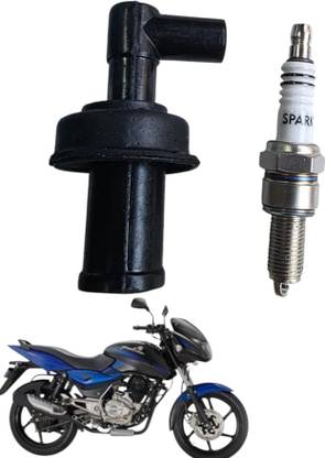 BIKEBLOOM Spark plug with plug adaptor for pulsar,platina bike(1pc plug,1pc plug cap) Plug with plug cap Copper Spark Plugs