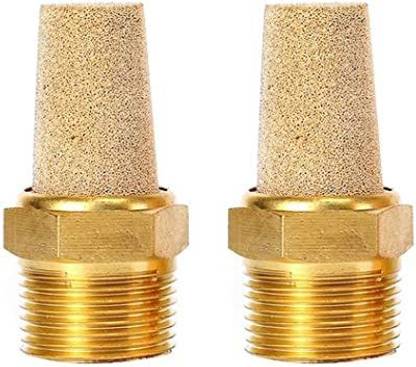 PMW 1/2 Brass Air Pneumatic Mufflers - Pack Of 2 Copper Spark Plugs