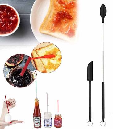 HomeFast Mini Silicone Telescopic Spatula and Scooping Spoon Rubber Spatula