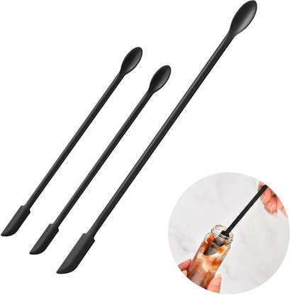Evona 2-in-1 Mini Silicone Spatula Set, Spoon Scraper for Kitchen Bottles Cosmetic Rubber Spatula