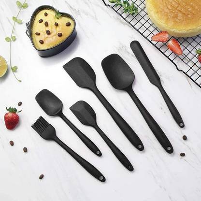 PBKN Silicone Spatula Set 6 Pcs Food Grade Seamless Heat Resistant for Rasgulla Peda Mixing Spatula