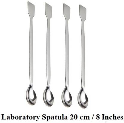 Apex Labs Laboratory Spatula 20 cm Steel, with Both Spoon & Flat end Mixing Spatula