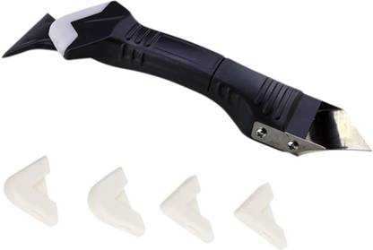 FUTABA Silicone Sealant Spreader Spatula Tool - Black Stainless Steel Trowel