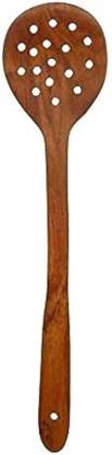 Lax M Round wooden slotted spoon Wooden Spatula