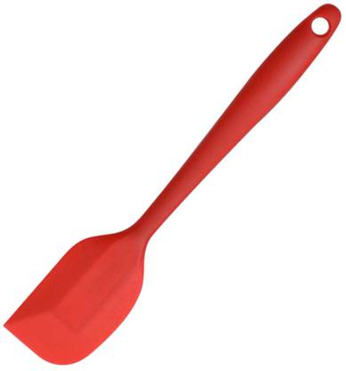 JAMBOREE Red Silicone Spatula 11 inch Rubber Spatula Heat Resistant Non-Stick Baking Tool Mixing Spatula