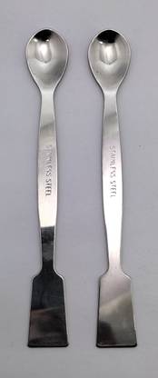 moolenterprises laboratory spatula One Side Spoon One Side Flat 6 inch (peck of 2) Lifting Spatula