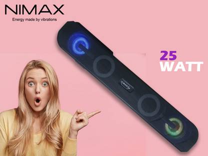 Nimax Superb RGB Light Sound barElevated your home entertainment 25 W Bluetooth Soundbar