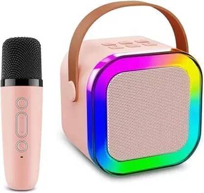 KmTraders Portable Bluetooth Karaoke Speaker with Wireless Microphone Speaker Mount
