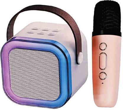 KS ENTERPRISES K12 karioke speaker, RGB light, 5 types voice changing Mic with bluetooth Speaker Mount