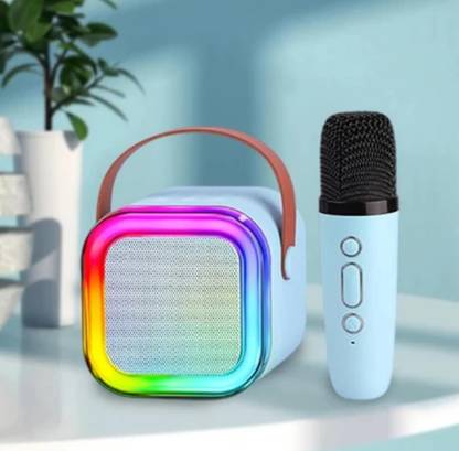 HASRU Wireless Karaoke Machine – Bluetooth Speaker with Mic & Dynamic Lights Speaker Mount
