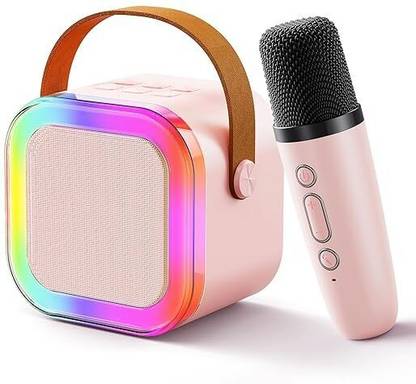 PARTHEN Mini Portable Bluetooth Speaker with Wireless Microphone (Multicolor) Speaker Mount