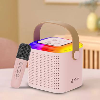 PTron Play with Karaoke Mic, 10W Pristine Sound, 8Hrs Playtime, RGB Lights 10 W Bluetooth Speaker