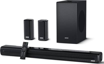 Mivi Fort Sonic 600 Soundbar, 5.1 Channel,Multi-Input and EQ Modes,BT v5.3 600 W Bluetooth Soundbar  (Black, 5.2 Channel)