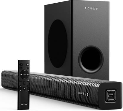 Boult Bassbox X160 2.1 Channel, 160W Power with Subwoofer, 3 EQ Modes, Remote Control 160 W Bluetooth Soundbar