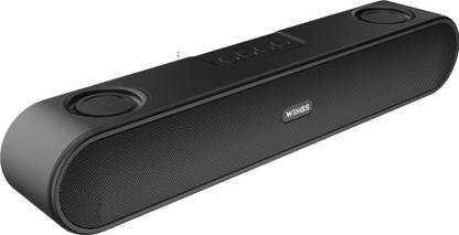 WINGS Thunderbar 310 Made In India 14 W, Dual Passive Radiators With BT 5.1 14 W Bluetooth Soundbar  (Black, Mono Channel)