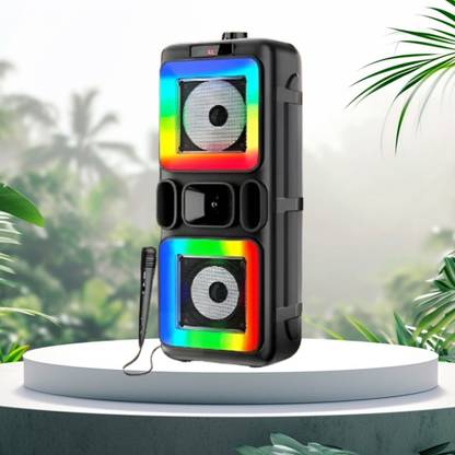 Buy GUGGU Bluetooth Party Speaker With Karaoke Mic & RGB Lights ...