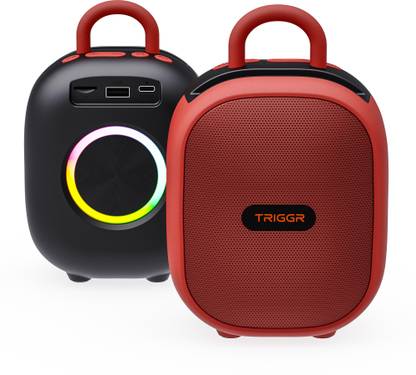 TRIGGR Roar 12 Portable BT, V5.3, FM Mode, Rubber Finish, 8 Hr Playtime 12 W Bluetooth Speaker
