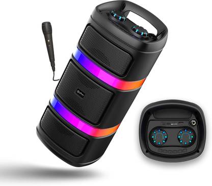 PTron Fusion Quad with 40W Pristine Sound, Karaoke Mic, RGB Lights & 6Hrs Playback 40 W Bluetooth Party Speaker