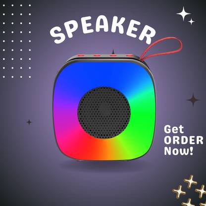GUGGU DJ Box 10W with FM Radio,Mic, USB Pen Drive & RGB Ligh Bluetooth SpeakersQF62 10 W Bluetooth Home Audio Speaker