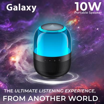 iGear Galaxy bluetooth speaker with 360 degree LED and surround sound, 12hrs playtime, 10 W Bluetooth Home Audio Speaker