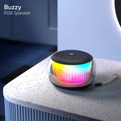 iGear Buzy Speaker: RGB Lights, TWS Mode, TF/SD, FM, AUX, Type-C Rechargeable 5 W Bluetooth Home Audio Speaker