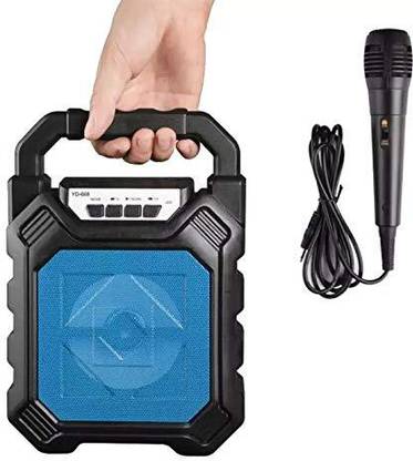 Lipzie Best Price YD668 Wireless Thunder Beat Sound Wired mic USB Colourful Disco Light 10 W Bluetooth Home Audio Speaker
