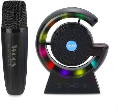 WOOS BEST 3D Ultra Thumping Deep Bass with wireless mic compact design 10 W Bluetooth Home Audio Speaker