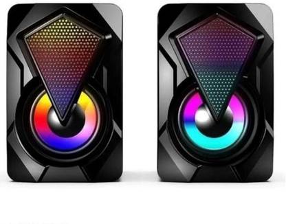 Monrix Colourful LED Modes System for PC Laptop 10 W Laptop/Desktop Speake 10 W Bluetooth Home Audio Speaker