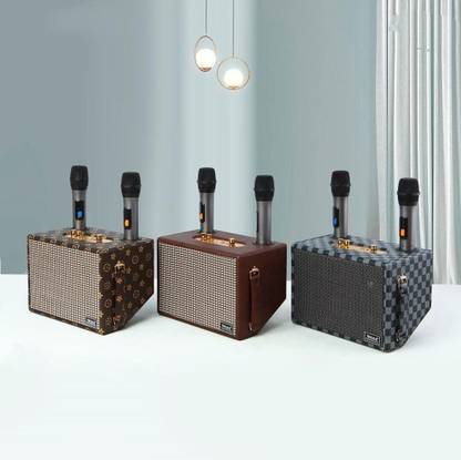 WOOS Trending speaker with dual wireless microphone 25 W Bluetooth Home Audio Speaker