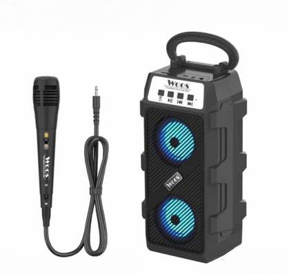 WOOS Latest Trending High Selling karaoke speake with Mic 6 W Bluetooth Home Audio Speaker