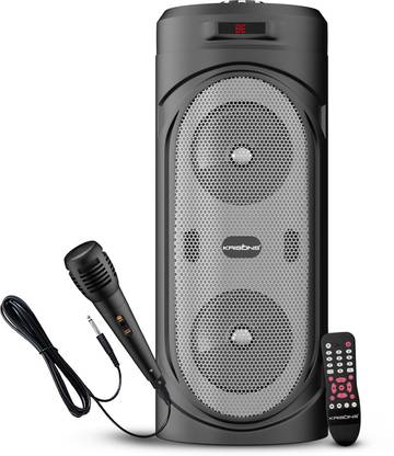 KRISONS SilverStar 1000 Watts Double Woofer with Wired Mic 30 W Bluetooth Home Audio Speaker