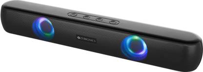 ZEBRONICS Zeb-PSPK 1(Vita 101) Bluetooth v5.0,withRGB light,USB, SD Card, AUX, FM 10 W Bluetooth Soundbar  (Black, Stereo Channel)
