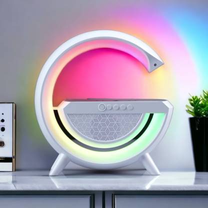 fire turtle Wireless Charger 4 in 1 Lamp with Bluetooth Speaker FM Radio 6 RGB 15W Charging Night Lamp