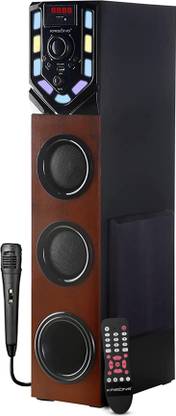 KRISONS Tallboy Tower Speaker With Wired Mic|Bluetooth ,USB, AUX, LCD Display, 90 W Bluetooth Home Theatre