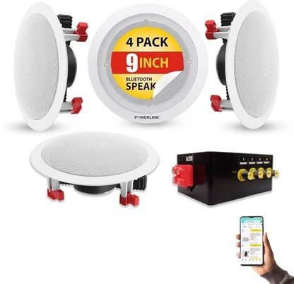 Powerlink Bluetooth Ceiling Speakers(Pack Of 4) (30W EACH) 120 W Bluetooth Home Theatre