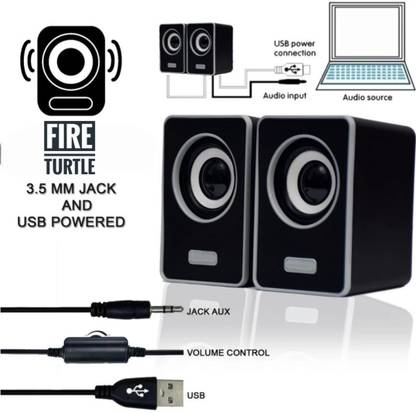 fire turtle Bass Sub woofer for PC Laptop /Desktop Speaker 6 W Laptop/Desktop Speaker