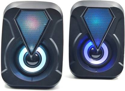 JAXTER Mini Portable Laptop/Desktop USB 2.0 Speaker With RGB Lighting, Aux Input 6 W Laptop/Desktop Speaker