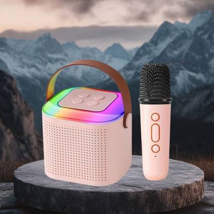 SACRO Y1 (PORTABLE WIRELESS SPEAKER) With Karaoke Mic and High Quality SoundC228 10 W Bluetooth Laptop/Desktop Speaker