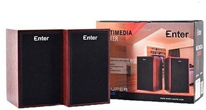Enter E- Wooden 2.0 USB Computer Speaker 8 W Laptop/Desktop Speaker