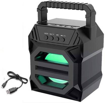 Techobucks Brand New X-Bass Led Disco Lights Home Theatre Trolley Speaker with AUX 10 W Bluetooth Laptop/Desktop Speaker