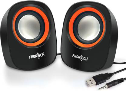 Frontech Premium 2.0 Channel USB Powered Speakers - 4W x 2 Output, AUX Input, Foam Edge 3 W Laptop/Desktop Speaker