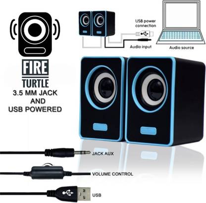 fire turtle Bass Sub woofer for PC Laptop /Desktop Speaker 6 W Laptop/Desktop Speaker