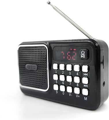 fire turtle Pocket FM Radio Portable Speaker| 12 Hours| Digital Clock| External FM Antenna 5 W Bluetooth Speaker