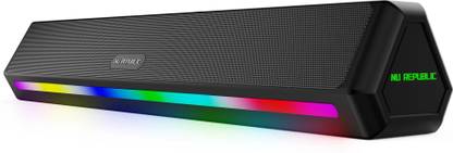 Nu Republic PartyBox 240 With 16 Hrs Playtime, Dual 52mm Dynamic Driver, Multi RGB LED Light 24 W Bluetooth Speaker