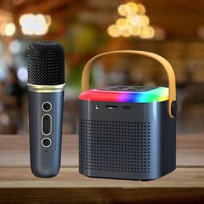 SACRO Bluetooth Speaker Support FM/AUX/USB With Karaoke Mic and High Quality SoundV269 10 W Bluetooth Speaker