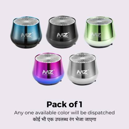 MZ (PORTABLE BLUETOOTH MINI SPEAKER) Dynamic Metal Sound with High Bass 5 W Bluetooth Speaker