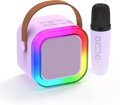 SIRION Karaoke Machine with 1 Wireless Microphone Portable Bluetooth For Kids & Adults 5 W Bluetooth Speaker