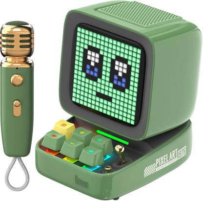 DIVOOM Ditoo-Mic Pixel Art LED App Controlled with Karaoke Microphone 15 W Bluetooth Speaker